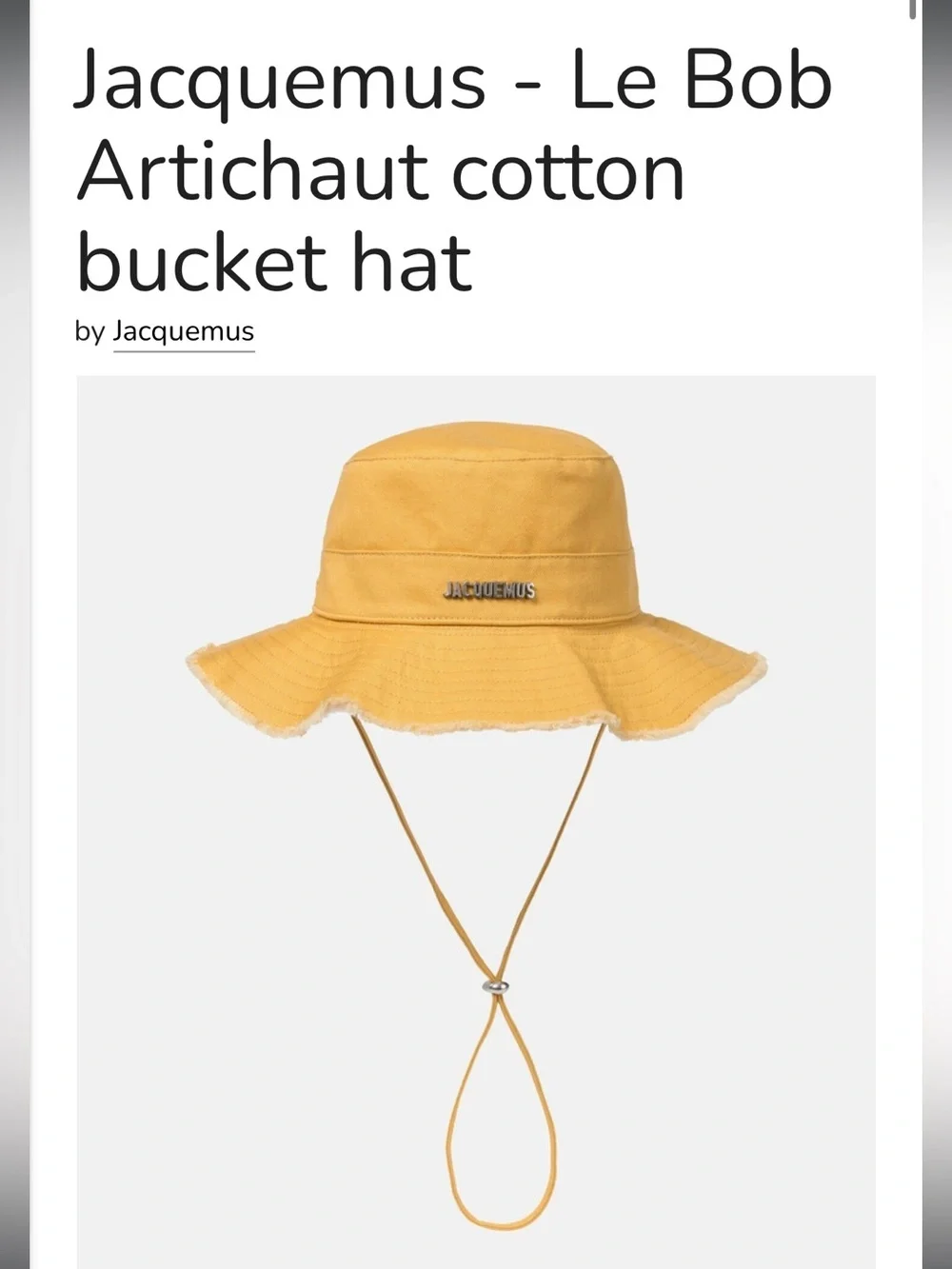 JACQUEMUS LE BOB SUNHAT